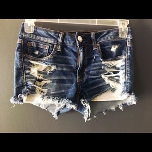 American Eagle Distressed Jean Denim Shorts